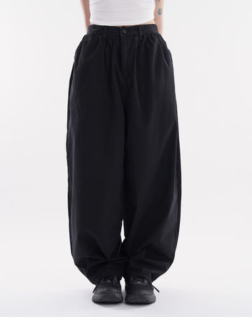 Airy wide balloon cotton pants